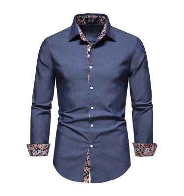 China OEM/ODM Long Sleeves Anti-Pilling Men's Shirts OEM/ODM Stand Collar Daily White 100% Solid Color Cotton Work Dress Shirts For Men for sale