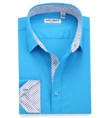 China Turquoise and Aqua Anti-Pilling Mens Basic 100% Cotton Canvas Shirts Kids Shirt for sale