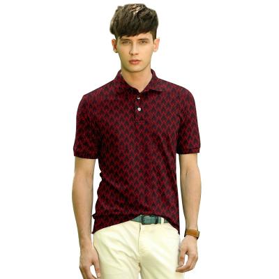 China new style Anti-wrinkle wholesale OEM factory with designer 100% cotton custom printing red color casual plus size Polo Shirts for men for sale