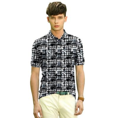 China Anti-wrinkle camisas urbanas talla s hombre short sleeve style men shirt OEM/ODM customized printing shirts for men polyester for sale