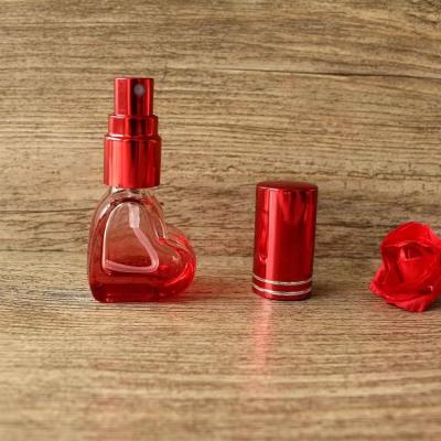 China Unique 5ml Heart Shape Valentine's Day Perfume Spray Bottle Atomizer for sale