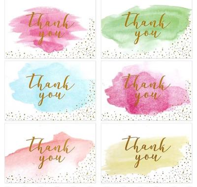 China Wedding Amazon Hot Sale 12 Pack Watercolor Thank You Greeting Cards with 12 Stickers and 12 Envelopes for Kids Birthday Wedding for sale