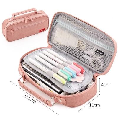 China simple & New Cute Pencil Case Large Capacity Storage Pocket Stationery Bag For School Office Students Portable Cosmetic Bag for sale