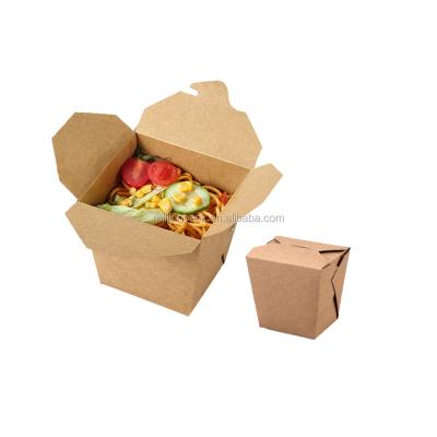 China Eco Friendly Disposable 8oz Kraft Paper Stored Biodegradable Disposable Takeaway Food Container for sale