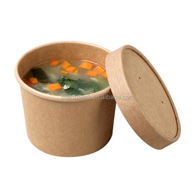 China Soup Customer Disposable Paper Cup 26OZ Printing Disposable / Biodegradable Paper Cup for sale