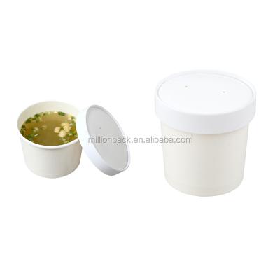 China Biodegradable Factory Manager Soup Cup 32oz White Paper Disposable Paper Cup for sale