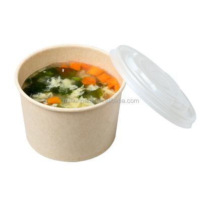 China Customer Disposable Paper Printing Cup Soup BagassePLA Soup Paper Cup for sale