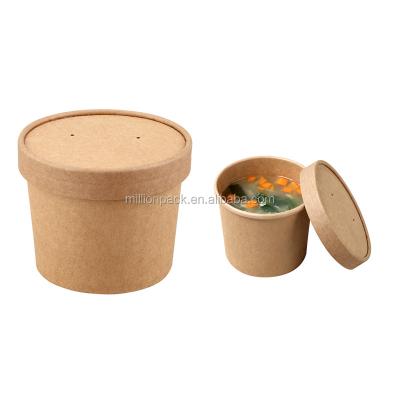 China Disposable Paper Manager Biodegradable Paper Soup Cup From Soup Cup Factory for sale