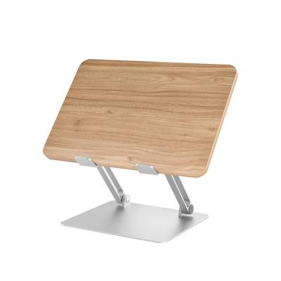 China (Size)Newest Adjustable Stylish Aluminum and Wooden Laptop Stand from Obamboo for Magsafe for sale