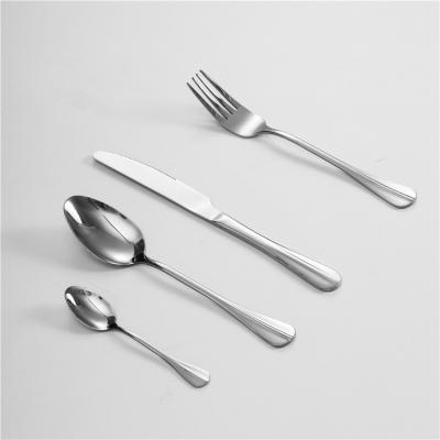 China Viable New Design SUS410 Dinner Spoon Fork Knife Metal Stainless Steel Flatware Cutlery Set For Hotel for sale