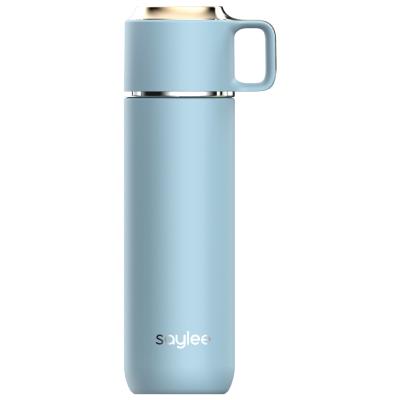 China Sustainable Simple Portable Drinking Insulated Flask Thermo Stainless Steel Water Bottle Nordic Vacuum Flask With Cup for sale