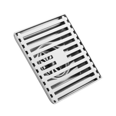 China Eco-friendly 304 Stainless Steel Kitchen Bath Shower Bathroom Drain Channel Contemporary Square Floor Drain for sale