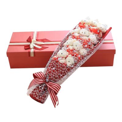 China Wholesale Toy For Valentine's Day Nice Wedding Teddy Bear Bouquet Plush Flower Teddy Bear Bouquet for sale