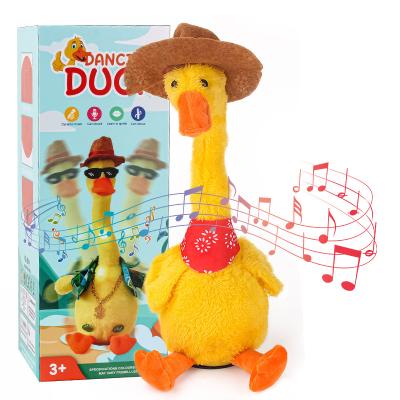 China Short Soft Plush Duck Plush Toys Cute Plush Yellow Dancing Duck for sale