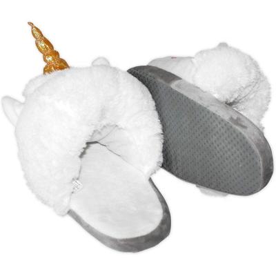 China Cute Unicorn Winter Indoor Slipper Fluffy Light Plush Toy for sale