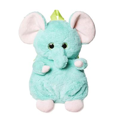 China Elephant Design Girls Mini Animal Soft Kids Plush Comfortable Cheap Backpack for sale