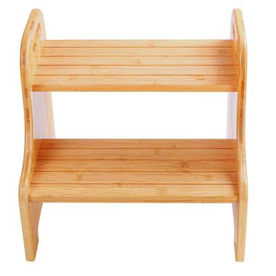 China High Quality Bamboo Household Cover Seat Stool 2 Row Ladder Chair Kitchen Tool Bamboo Removable Help Too for sale