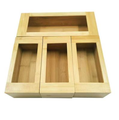 China Bamboo Self-Sealing Bag Viable Bamboo Cool Storage Box Storage Box Drawer Bamboo Sealed Bag for sale