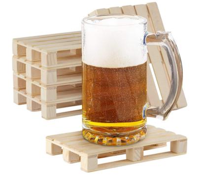 China Custom Sustainable Wholesale Natural Custom Beer Logs Coaster Wooden Coasters for sale