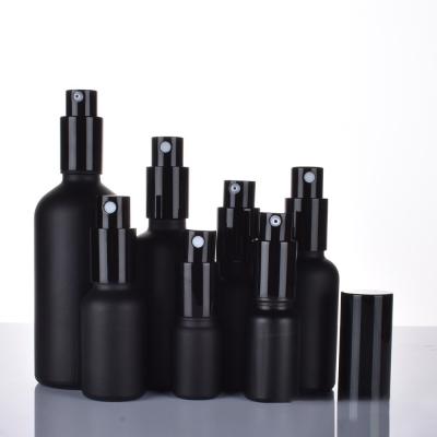 China Personal Skin Care Packaging 60ml Glass Bottle Drop Black Glass Roll On Bottle Alibaba Glass Bottles for sale