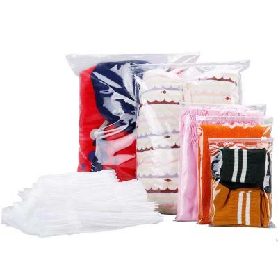 China Recyclable Clear Packaging Zipper Bags Pouches With Zipper Fpr Clothes Shoes Women for sale