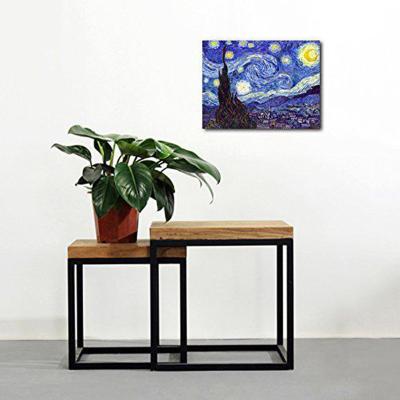 China Modern Starry Night Canvas Print of Van Gogh Oil Paintings Reproduction Modern Print Artwork Abstract Landscape Wall Art for sale