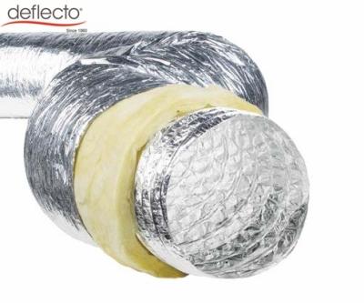 China With Glass Wool HVAC Fitting Insulated Flexible Air Duct / Aluminum Foil Exhaust Duct 150mm for sale