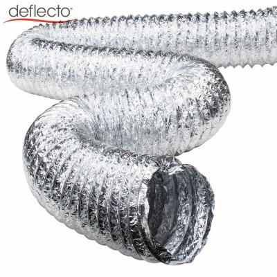 China Double Layer Factory Direct Air Conditioning Fire Resistant 4 Layer Double Inch 25ft Aluminum Flexible Air Duct for sale