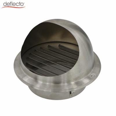 China Wind proof 100mm 4 inch stainless steel duct cover bullnose sweep finish wall vent for sale