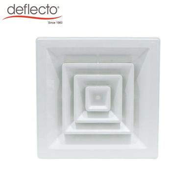 China 4 Way Supply HVAC Ceiling System ABS Air Diffuser Square Duct Hood White 300 x 300 mm 4 Way Plastic Air Diffuser for sale