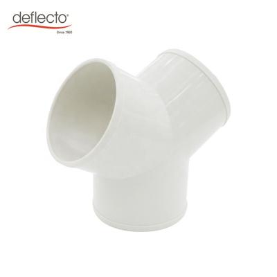 China HVAC Round HVAC Easy Installation Parts High Quality White 150MM Tubing Connector System 6 Inch Plastic T-Rooster Y Tee for sale