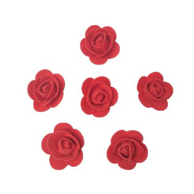 China Foam Foam/PE Rose Head 3.5cm Rose Bud Handmade Artificial Flower Head for Making Rose Bear for sale