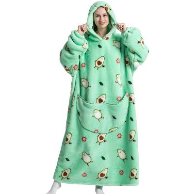 China Other Blanket Hoodie Wearable Blanket Sweatshirt Oversize Warm Pullover Lazy Sweatshirt Extension for sale