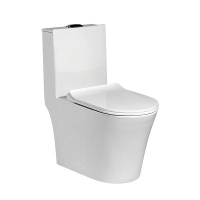 China Double-Flow Ceramic Chinese Wc Toiletries Sanitary Bathroom One Piece Toilet Bowl for sale