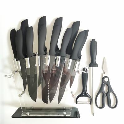 China Viable Customizable High Quality High Quality Professional Knife + Environmental Protection 16 Piece Kitchen Knife Set 2Cr13 Stainless Steel Acrylic for sale