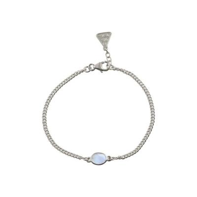 China CLASSIC Expensive Style Women's 925 Sterling Silver Bracelet Custom Natural Moonstone Expensive Jewelry for sale