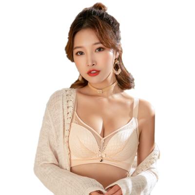 China US Jacquard Yarn Bra Full Cup Sexy Antibacterial Adjustable Non-Padded Women's Free Sizing Bra Small Size Bra for sale