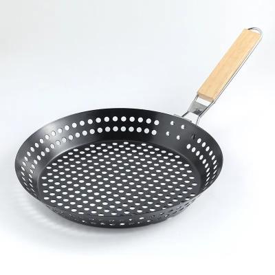 China Easily Cleaned Stainless Steel Grill Basket For Vegetable Fruit BBQ Grill Basket BBQ Cooking for sale