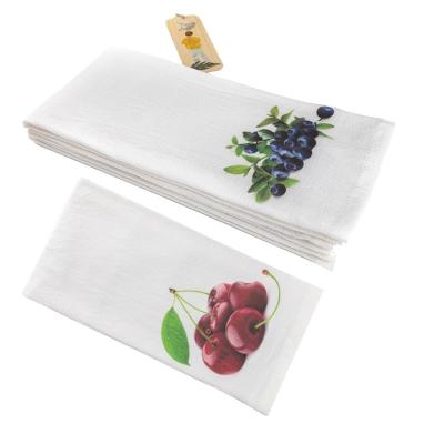 China QUICK DRY Custom Design Decoration Kitchen Towel Dish Towel Fabric Cotton Flourbag Tea Towels 100% for sale