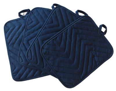 China Used As Oven Mitt And Hot Pad Ready To Ship Item Kitchen Use Heat Resistant Blue Pot Holder With Pouch for sale