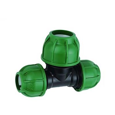 China Easily Install 1inch 32mm Tee Connector PP Material Durable Plastic 10bar Pipe Fitting For Plastic Pipe for sale