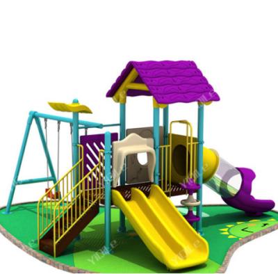 China Factory price happy home series plastic simple style outdoor playground small slide and swing outdoor park slide for sale