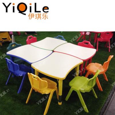 China Hot sale wooden table and chair kids preschool table and chairs kindergarten table and chair for sale