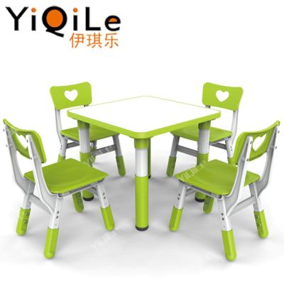 China Beautiful and fresh design plastic dining table set, coffee table chair set, children study table for sale