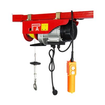 China Portable Construction Hoist PA 230v Single Phase Mini 1000 Kg Electric Wire Rope Hoist Winch for sale