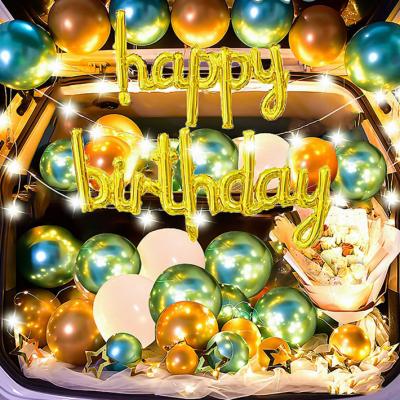 China Special For Surprise Birthday Decoration Balloon Set BLN Car Trunk Birthday Happy Balloons Birthday Globos Kit Wholesale Party Layout for sale