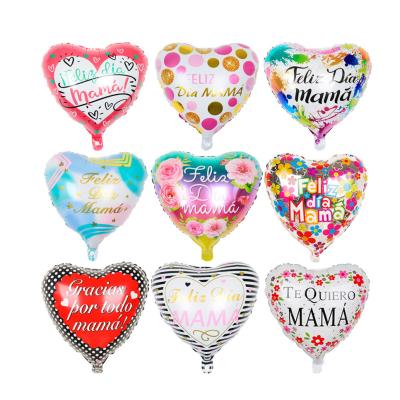 China 18 Inch Happy Heart Shape Mothers Day Toy BLN Gift Balloons Mom Balloon Te Quiero Foil Balloons Globos Decor for sale