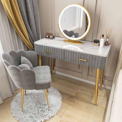 China Modern Minimalist Light Luxury Personal Nordic Style Bedroom Beauty Care Bedside Makeup Mirror Dressing Makeup Table for sale