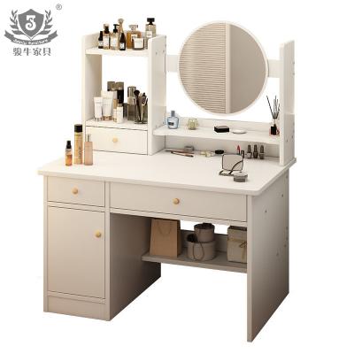 China Personal Care Modern Minimalist Bedroom Small Beauty Storage Cabinet With Mirror Vanity Dressing Table for sale