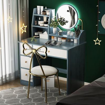 China Modern light luxury four-drawer beauty mirror makeup table lighted dressing table one personal care personal for sale